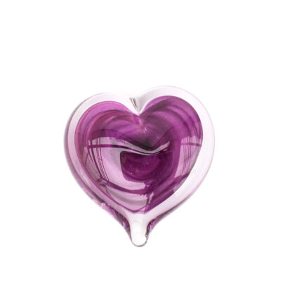 LOVE HEART amethyst 5-6cm ( FREE ENGRAVING )