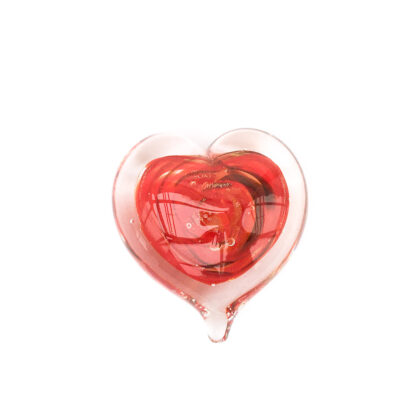 LOVE HEART scarlet red 5-6cm ( FREE ENGRAVING )